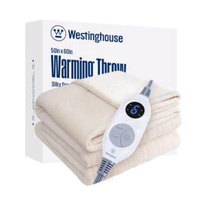Westinghouse Electric Blanket King, Heated Blanket King Size with 10 Heating Levels and 1 to 12 Hours Heating Time Settings, Flannel to Sherpa Reversible, Machine Washable (90" x 100", Beige)