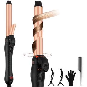 Rotating Curling Iron 1 Inch, Automatic Curling Wand for Beach Waves with Memory Mode, Get Effortless Waves with Self Curling Wand, 30s Fast Heating Up, Dual Voltage, Suitable for Medium or Long Hair : Beauty & Personal Care