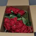 Red Roses Artificial Flowers Bulk, 52Pcs Fake Roses Flower Arrangement, DIY Silk Flowers Roses Bouquet, Realistic Faux Artificial Roses for Mother's Day Home Table Decor