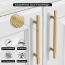 10 Pack 6.3"(160mm) Champagne Bronze Cabinet Pulls Knurled Kitchen Cabinet Handles Champagne Drawer Pulls Cupboard Hardware for Cabinets CK0088