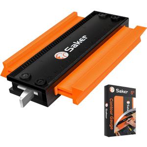 Saker Contour Gauge (5 Inch Lock) Profile Tool- Adjustable Lock-Precisely Copy Irregular Shape Duplicator -Irregular Welding Woodworking Tracing - Must Have Tool for DIY Handyman, Construction
