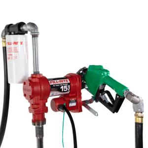 Fill-Rite FR1220HDSFQ 12V 15 GPM Fuel Transfer Pump with Premium Filter Package | Gasoline, Diesel, Kerosene, Ethanol Blends, Methanol Blends, & Biodiesel