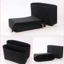 Lckaey Bag Organizer Insert for Classic Flap Medium bag Shaper Purse Insert - Premium Handbag Felt Organizer 2009 black-M