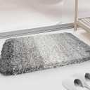 Bathroom Rugs, 30"x20" Super Shaggy and Soft Chenille Mix Microfiber Bath Mat, Excellent Absorbent with Anti-Skid TPR Back, Machine Washable Bath Rug for Bathroom Thick Plush Rugs for Shower