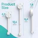 Outlet Extender Stick, 6 Outlet Rotating Power Strip, 18.6-26.4 in