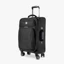 Skyway Epic Softside Carry-On Luggage - Lightweight Suitcase with Wheels for Travel | TSA Approved Carry-On Bag | Spinner Suitcase | Carry-On Luggage with Telescoping Handle, 20 inch, Black