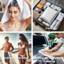 Disposable TowelsBath Towels Camping I Gym I Barber10 Count, Individually Packed, Large Size (15.7x29.5)Extra thick