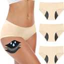 Period Underwear For Women, Leak-Proof Hipster, Brief, Heavy Flow, 2 Pack,Large