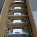 BAYZZ 5 Pack 35 Oz Glass Meal Prep Containers 2 Compartments, Glass Storage Containers with Lids, Airtight Lunch Bento Boxes, BPA-Free, Microwave and Freezer Safe,White