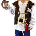 Spooktacular Creations Halloween Pirate Costume Kids, Boys Pirate Costume Set for Toddler Halloween DressUp, Themed Party (Toddler(3-4 yrs), Blue)