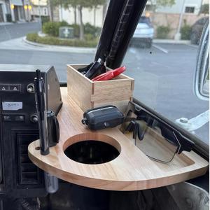 Cup Holder Tray for LLV/USPS Mail Carrier, for LLV Mail Truck Accessories, Fit for LLV Accessories for USPS Carriers, Organizer with Scanner Slot, Pen&Drink Holder