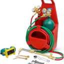 MIU-1516 Oxygen Acetylene Torch Kit W/Gas Tank (Metal ABS), Portable brazing torch kit with Gauge Oxygen Acetylene Welding Cutting Torch Kit