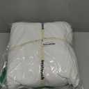 BESTOUCH Duvet Cover Set 100% Washed Cotton Linen Feel Super Soft Comfortable Chic Lightweight 3 PCs Home Bedding Set Solid Bright White Super King (Super King (108" x 98"))