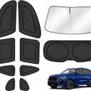 T TGBROS Windshield Sun Shade for BMW X5 2019 2020 2021 2022 2023 2024 2025 Car Window Shades Thicken UV Block and Blackout Privacy Foldable Sunshades 10PCS Accessories Keep Cool Sun Visor Covers