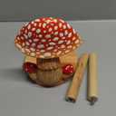 Mushroom Paper Towel Holder, Decorative Paper Towel Holder for Kitchen, Standing Paper Towel Holders Cute, Wood Roll Holder for Kitchen Accessories,Bathroom,Farmhouse,Christmas,Housewarming