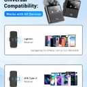 Mini Wireless Lavalier Microphone for iPhone, iPad, Android Phone, Noise Reduction Plug and Play Magnetic Clip on Lapel Mic for Video Recording Podcast Vlogging