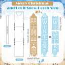 47 2 In1 Wooden Gingerbread House Outdoor Decoration Hello Winter Porch Christmas Welcome Sign Gingerbread House Decor Winter Outdoor Porch Sign for Front Door Hanging Christmas Home Decor