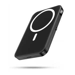 Portable Charger for Magsafe Battery Pack,10000mAh Power Bank with Foldable Stand,Travel Essential PD 22.5W Fast Charge,Magnetic Charge Wireless Charger for iPhone 17/16/15/14/13/12 Series–Black