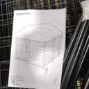 Amazon Basics - Welded Rectangular Outdoor Secure Wire Crate Kennel for Cat, Dog Large, Black, 102 x 48 x 72 inches