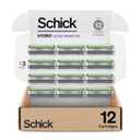 Schick Hydro Ultra Sensitive Razor Refills, 12ct | 3 Blade Razor Heads for Men, Shaving Blades, 12 Refills (12 Count (Pack of 1))