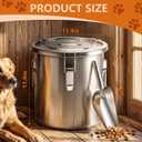 20LB Stainless Steel Dog Food Storage Container with Lid & Scoop, Large Dog Food Storage Container for Dry Pet Food, Metal Dog Food Container, Pet Food Storage Container for Kibble