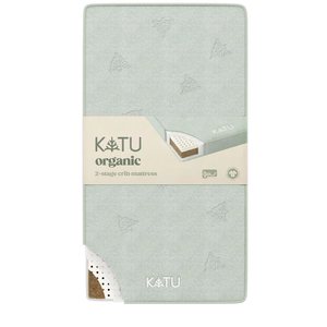 KATU 100% Organic Latex+ Coconut 2-Stage Crib Mattress for Infant/Newborn/Toddler Safe Non-Toxic Hypoallergenic Breathable GOTS GOLS