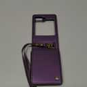 Vinich Crossbody for Samsung Galaxy Z Flip 6 Wallet Case with RFID Blocking Card Holder, Strap Kickstand Shockproof Flip Phone Cover for Women Men, Purple