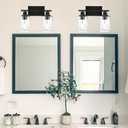 MELUCEE Indoor Wall Sconce Lighting 2-Light Matte Black with Clear Hammered Glass, Modern Bathroom Vanity Light Fixtures Wall Lamp for Mirror Cabinets Powder Room (Patent No.: US D963914 S)