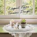 Acrylic Vanity Serving Tray14"x8.5" Decorative Capsule Shape Tray for Bathroom, Dresser, Coffee Table  Sleek Minimalist Lucite Tray for Perfume, Jewelry, Makeup Organizer (1pack, Glossy White)