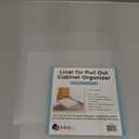 HOLDN' STORAGE Hard Plastic Liner for Pull Out Shelf, Fits Pull Out Cabinet Organizer 21" W x 20" L - Shelf Protector Liner, Clear Frosted