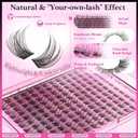 DIY Lash Extension Kit Natural Look Wispy Lash Clusters D 154 pcs Lashes Clusters 8-16 mm Eyelash Extension Kit Lash Bond and Seal Lash Tweezers Individual Lashes Lash Cluster Kit For Beginners