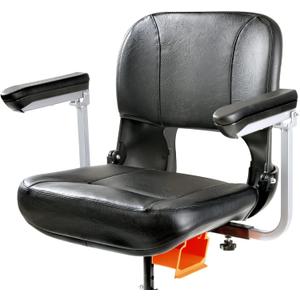 SuperHandy Upgraded Fully Padded Faux Leather Cushioned Seat, Back Rest, and Handles - For SuperHandy 3 Wheel Mobility Scooter (Seat with armrests only)