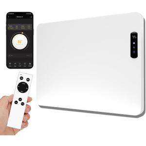 Wall Convection Space Heater Panel, Smart WiFi Wall Mounted Electric Heater for Indoor Use, 400W Energy Efficient with Remote & APP Control, Quiet for Bedroom, Office