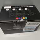 Christmas Spotlights Outdoor, 120V Plug-in Halloween Spot Light, 5000K LED Landscape Lighting with 5 Color Lenses (Red Green Blue Purple Yellow), IP67 Waterproof, 4 Pack