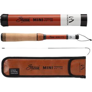Maxcatch Stream Mini Tenkara Rod, Ultra Compact for Backpacking and Streams, Pocket Size Fly Fishing Rod, Spare Tip Section Included, 6:4 Action