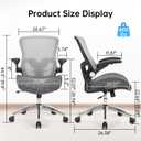 Heavy Duty Office Chair-400lbs, Ergonomic Desk Chair with Wide & Soft 3D Modeling Foam Cushion Home Office Desk Chair with Adjustable Seat Height, Executive Computer Task Chair for Heavy People, 21.06" W x 20.7" D x 39.8" H