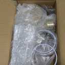 Double Light Battery Operated Wireless Wall Sconces with White Pleated Fabric lampshade, 2-Light Antique Brass Sconce for Bathroom Vanity Hallway Stairway Living Room (Gold)