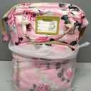 GurZinn Diaper Bag Backpack with Changing Station, Foldable for Bady Toddler, 3 in 1 Large Capacity Newborn Essentials Organizer with Stroller Hook for Girls and Boys（Pink）