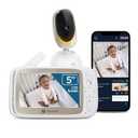 Motorola Nursery WiFi Video Baby Monitor with Camera and Audio, 5" Screen, HD Camera, Remote Pan-Tilt-Zoom, Smartphone App Access, 2-Way Talk, Night Vision, Temperature and Motion Alerts - VM85
