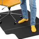 Office Chair Mat with Anti Fatigue Cushioned Foam - 2 in 1 Standing Desk Anti-Fatigue Comfort Mat for Hardwood Floor - Chair Mat for Rolling Chairs with Foot Rest Under Desk - 54x 36