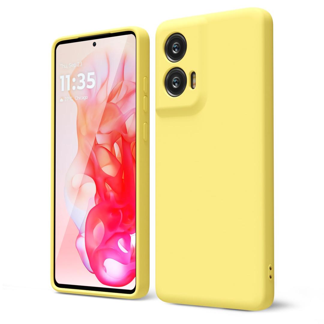 Moto G Stylus 5G 2024 Case, Liquid Silicone Slim Soft TPU Fit Full Body Protection Shockproof Phone Cover for G Stylus 5G 2024 (Kumquat)