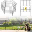31.5 Inch(H) X 20 Ft(L) Tall Decorative Garden Fence 14 Pack Fencing Panels, Metal Wire Border No Dig Fencing Animal Barrier for Dog, Flower Edging for Yard Landscape Patio Outdoor Decor