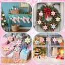 Zhanmai 24 Pcs Christmas Pastel Snowflake Star Ornaments Christmas Tree Pastel Snowflake Star Decorations Cute Xmas Hanging Ornaments Traditional Xmas Tree Party Decors