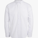 Boy's Long Sleeve Oxford Dress Shirts Solid Casual Button Down Collar Shirt Kids Formal Uniform Tops 12-13Y