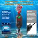 AquaMiralce Aquarium Heater 25W Turtle Heater for 3-5 Gal Tanks, LED Digital Display Fish Tank Heater with Auto Power-Off When Leaving Water & High Temp Protection
