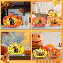 2 x Geelin 6 Pack Fall DIY Wooden Pumpkin Picture Frames Craft Kits Pumpkin Photo Frame Ornament for Thanksgiving Autumn Art Fall Craft Decoration for Home Classroom Activities Gift Party Favor (Classic)