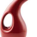 Rachael Ray Ceramic EVOO Oil and Vinegar Dispensing Bottle with Spout, 24 Ounce - Cranberry Red