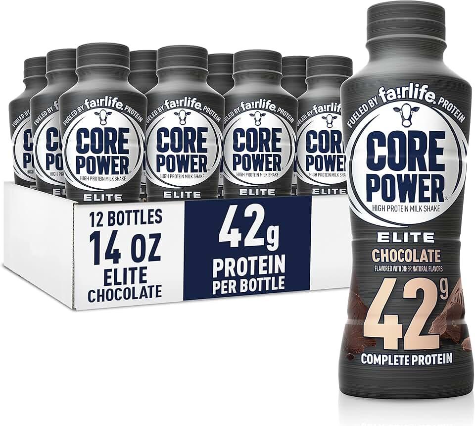 Core Power Elite High Protein Shake, Chocolate, 42g Bottle, 14oz, 11 Pack,BB Oct 15, 2026
