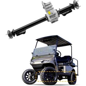 Electric Rear Axle Assembly, 12.44:1 Compatible with EZGO Golf Cart 1996-2022 TXT, 1994-1999 Medalist, 1998-2001 Workhorse 800, 2011-2012 ST Sport, 2004-2018 Cushman MPT 800, 73500G01, w/o Brake Drum