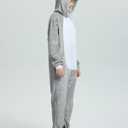 Unisex Adult Onesie Pajamas Animal Cosplay Halloween Costume One Piece Plush Sleepwear Homewear (Medium, White)